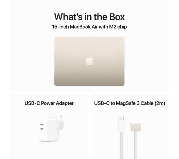 APPLE MacBook Air 15.3" (2023) - M2, 512 GB SSD, Starlight