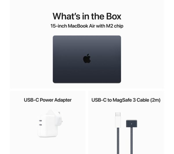 APPLE MacBook Air 15.3" (2023) - M2, 256 GB SSD, Midnight