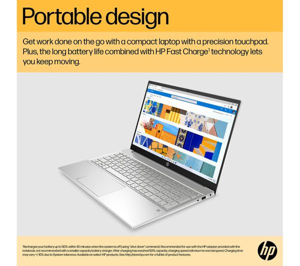 HP Pavilion 15-eh1507sa 15.6" Laptop - AMD Ryzen 5, 512 GB SSD, Natural Silver