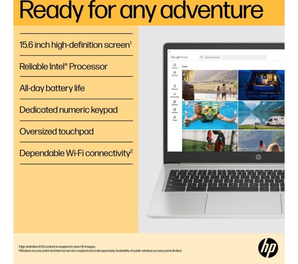 HP 15a-na0500sa 15.6" Chromebook - IntelÂ® PentiumÂ®, 128 GB eMMC, Silver