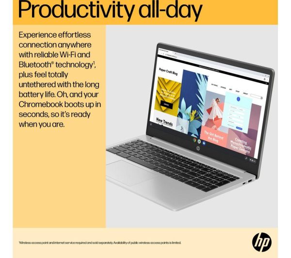 HP 15a-na0500sa 15.6" Chromebook - IntelÂ® PentiumÂ®, 128 GB eMMC, Silver