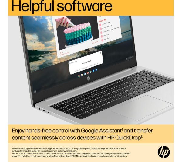 HP 15a-na0500sa 15.6" Chromebook - IntelÂ® PentiumÂ®, 128 GB eMMC, Silver