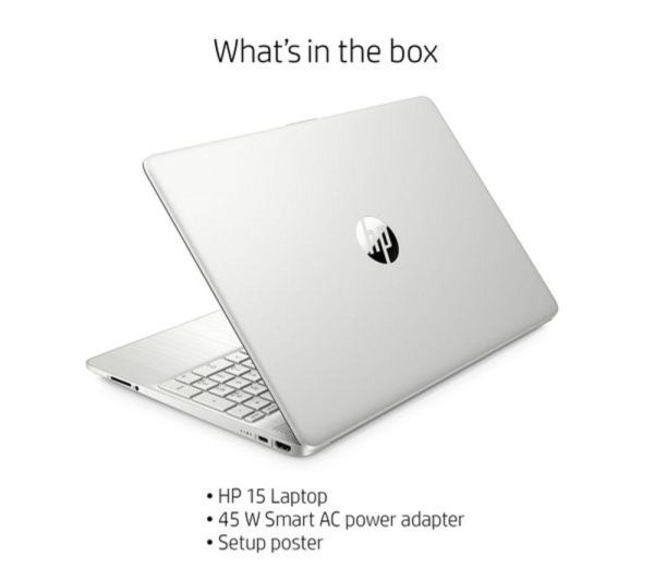 HP 15s-eq2504sa 15.6" Refurbished Laptop - AMD Ryzen 5, 256 GB SSD, Silver (Very Good Condition)