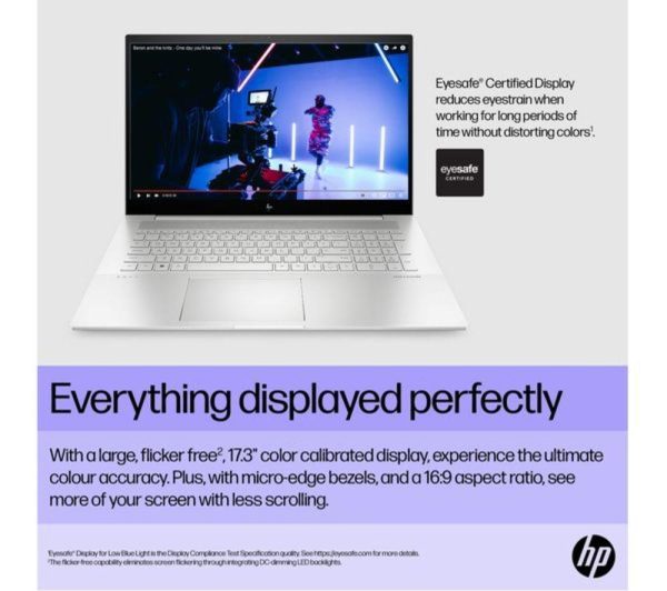 HP ENVY 17-cr0503na 17.3" Refurbished Laptop - Intel® Core i7, 512 GB SSD, Silver (Very Good Condition)