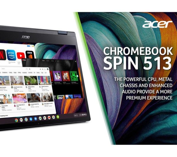 ACER Spin 513 13.3" 2 in 1 Chromebook - Snapdragon 7c Gen 2, 64 GB eMMC, Blue