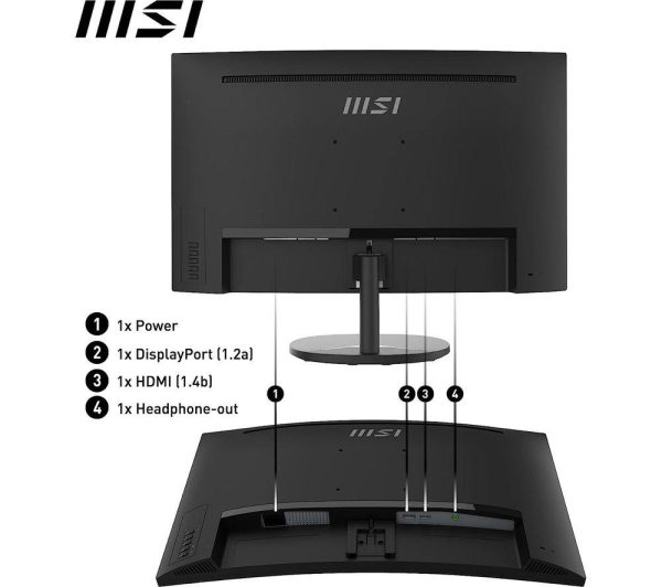 MSI PRO MP271CA Full HD 27" Curved VA Monitor - Black