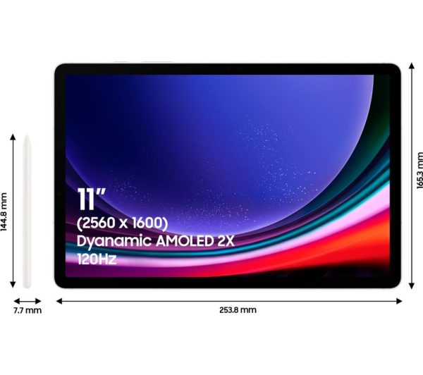 SAMSUNG Galaxy Tab S9 11" Tablet - 128 GB, Beige