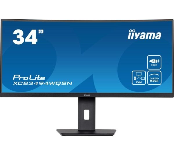 IIYAMA ProLite XCB3494WQSN-B5 Wide Quad HD 34" VA LCD Curved Monitor - Black