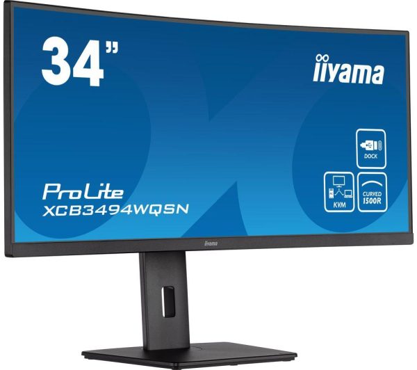 IIYAMA ProLite XCB3494WQSN-B5 Wide Quad HD 34" VA LCD Curved Monitor - Black