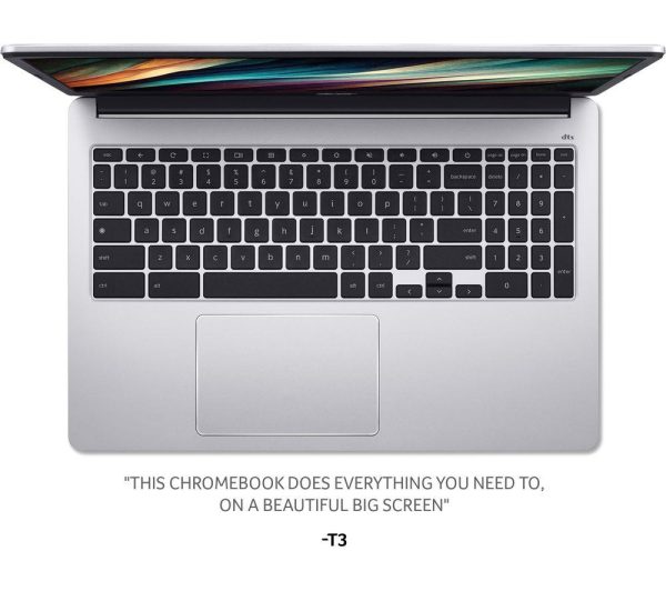 ACER 315 15.6" Chromebook - IntelÂ® CeleronÂ®, 128 GB eMMC, Silver