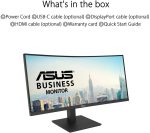 ASUS VA34VCPSN Wide Quad HD 34" Curved VA LED Monitor - Black