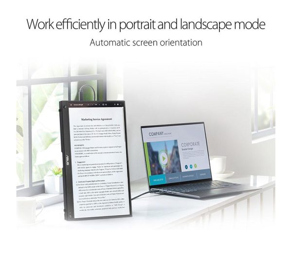 ASUS ZenScreen MB16AHG Full HD 15.6" IPS LED Portable Monitor - Black