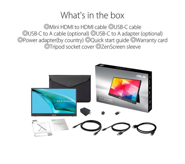 ASUS ZenScreen MB16AHG Full HD 15.6" IPS LED Portable Monitor - Black