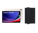SAMSUNG Galaxy Tab S9+ 12.4" Tablet (512 GB, Beige) & Galaxy Tab S9+ Slim Book Cover Keyboard Case Bundle