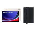 SAMSUNG Galaxy Tab S9+ 12.4" Tablet (256 GB, Beige) & Galaxy Tab S9+ Slim Book Cover Keyboard Case Bundle