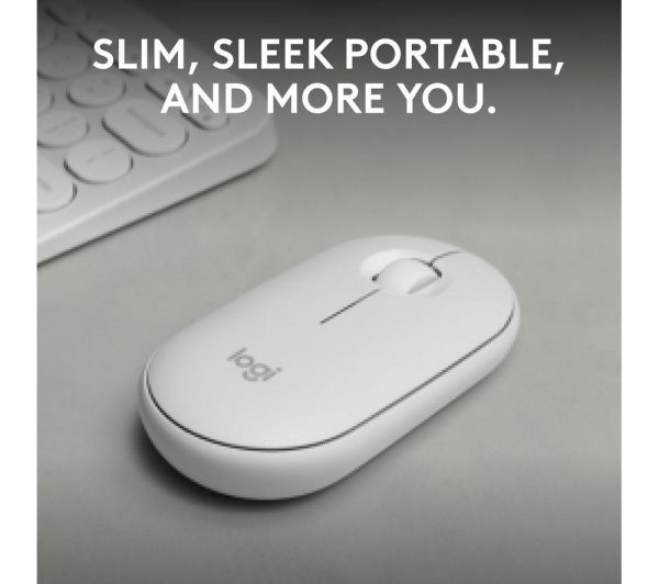 LOGITECH Pebble 2 M350S Wireless Optical Mouse - Offwhite
