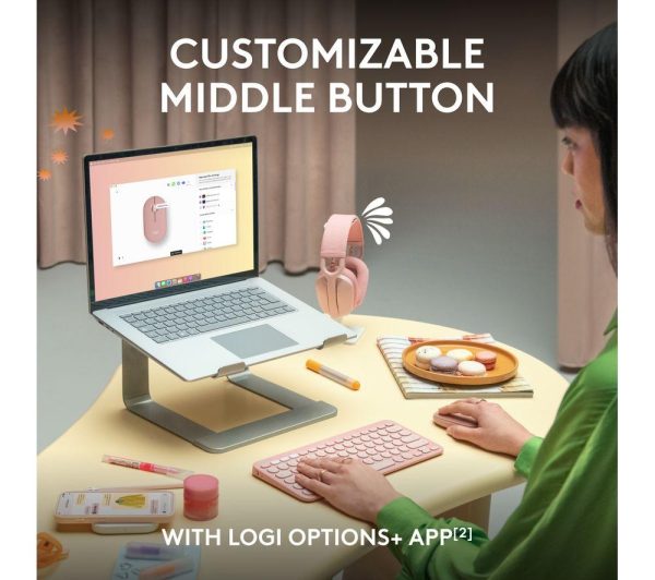LOGITECH Pebble 2 M350S Wireless Optical Mouse - Offwhite