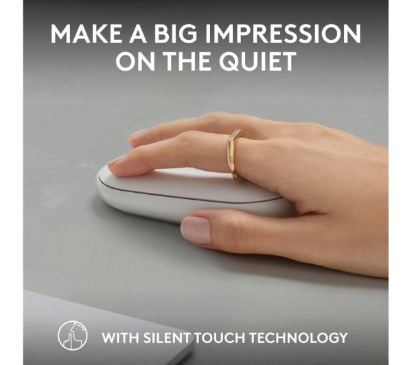 LOGITECH Pebble 2 M350S Wireless Optical Mouse - Offwhite