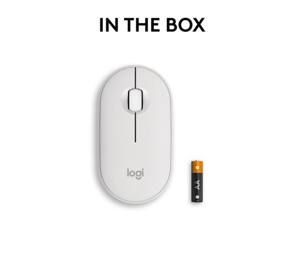 LOGITECH Pebble 2 M350S Wireless Optical Mouse - Offwhite