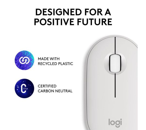 LOGITECH Pebble 2 M350S Wireless Optical Mouse - Offwhite