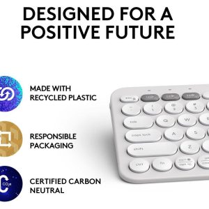 LOGITECH Pebble Keys 2 K380S Wireless Keyboard - White