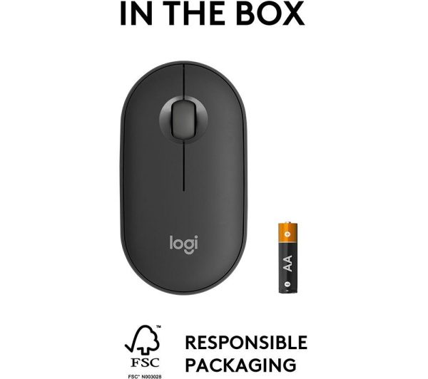 LOGITECH Pebble 2 M350S Wireless Optical Mouse - Graphite