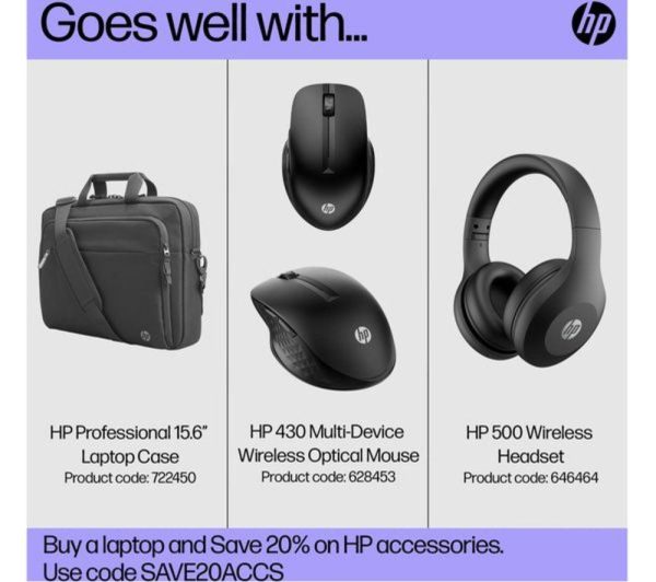 HP Pavilion SE 14" Refurbished Laptop - Intel® Core i3, 256 GB SSD, Silver (Very Good Condition)