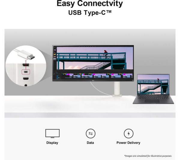 LG UltraWide 34WQ680-W.AEK Full HD 34" IPS LCD Monitor - White