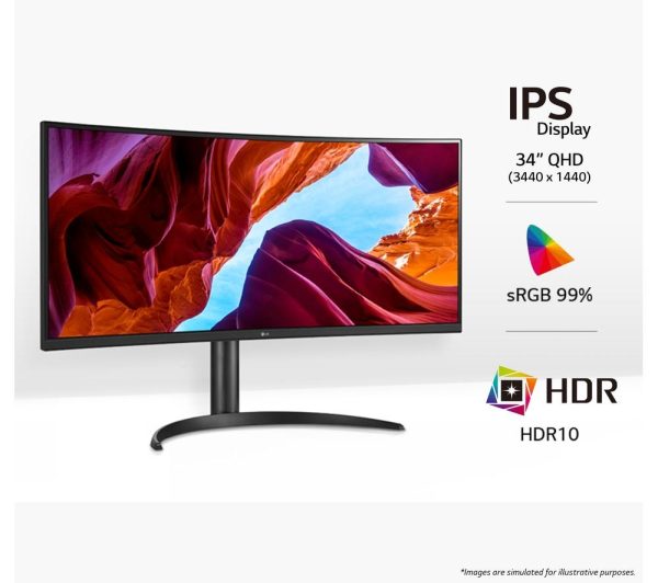 LG UltraWide 34WQ75C-B.AEK Quad HD 34" Curved IPS LCD Monitor - Black