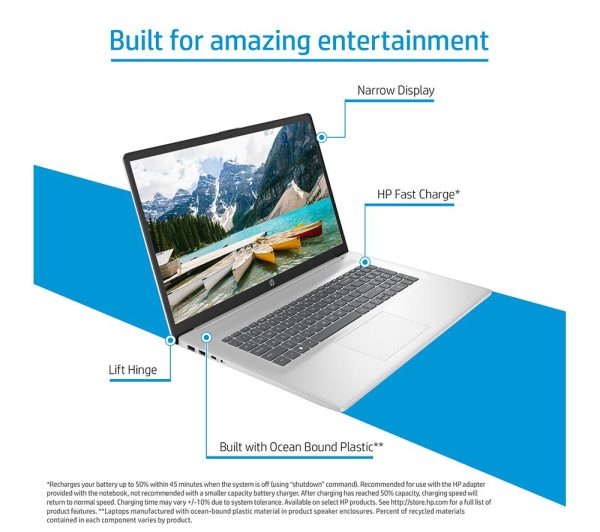 HP 17-cn2500sa 17.3" Laptop - Intel® Core i3, 128 GB SSD, Grey