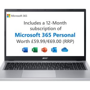 ACER Aspire 3 15.6" Laptop - Intel® Core i3, 128 GB SSD, Silver
