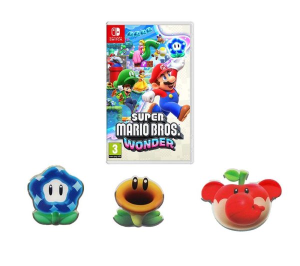 NINTENDO SWITCH Super Mario Bros. Wonder & Pin Set Bundle