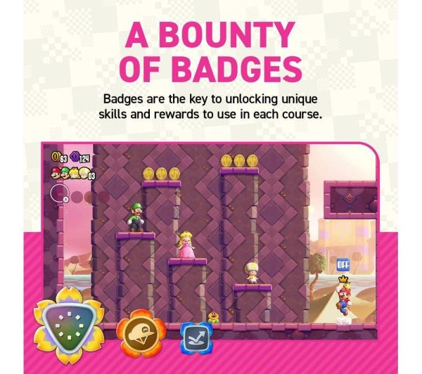 NINTENDO SWITCH Super Mario Bros. Wonder & Pin Set Bundle