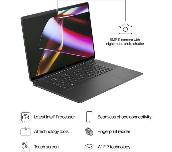 HP Spectre x360 16-aa0500na 16" 2 in 1 Laptop - Intel® Core Ultra 7, 1 TB SSD, Black