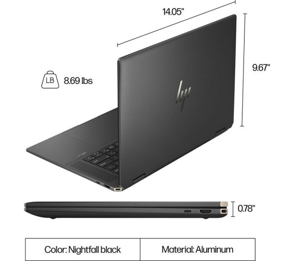 HP Spectre x360 16-aa0500na 16" 2 in 1 Laptop - Intel® Core Ultra 7, 1 TB SSD, Black