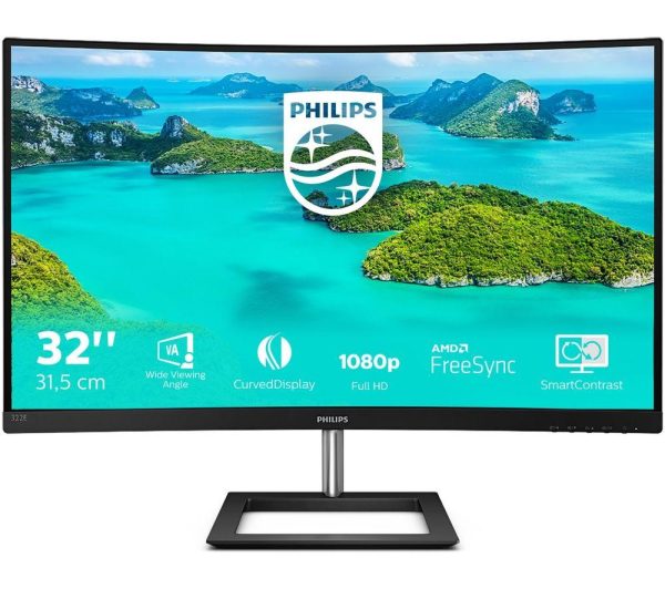 PHILIPS 322E1C Full HD 32" Curved VA LCD Monitor - Black