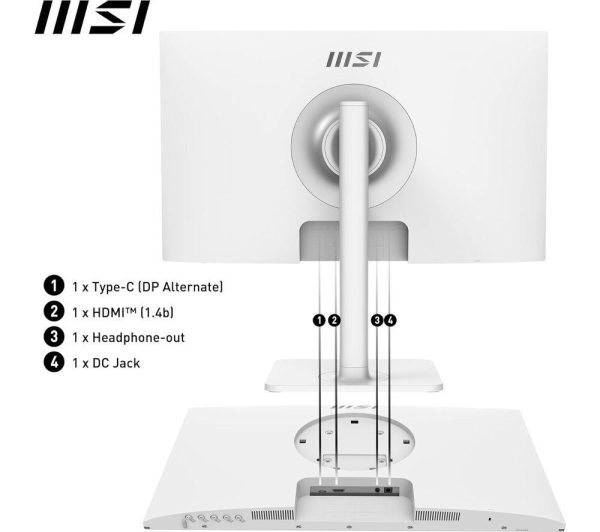 MSI Modern MD2412PW Full HD 23.8" IPS Monitor - White
