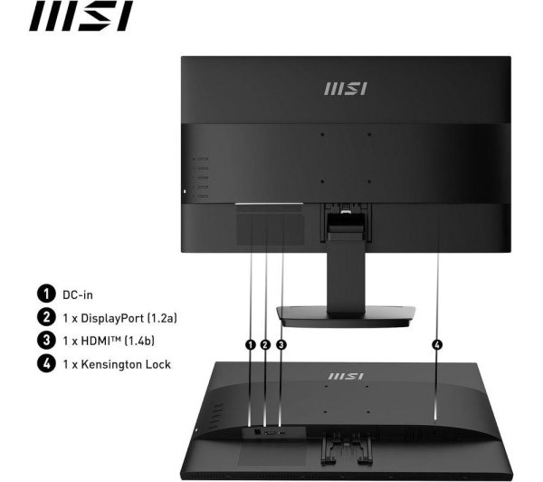MSI PRO MP2412 Full HD 23.8" VA Monitor - Black