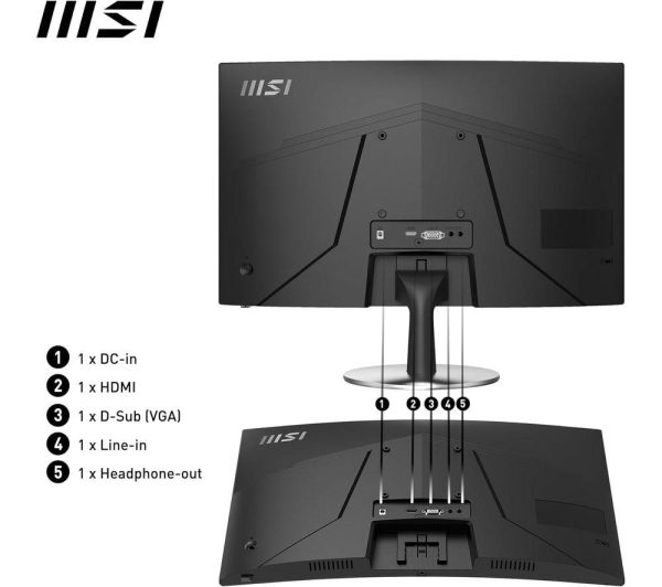 MSI PRO MP2422C Full HD 23.6" Curved VA Monitor - Black