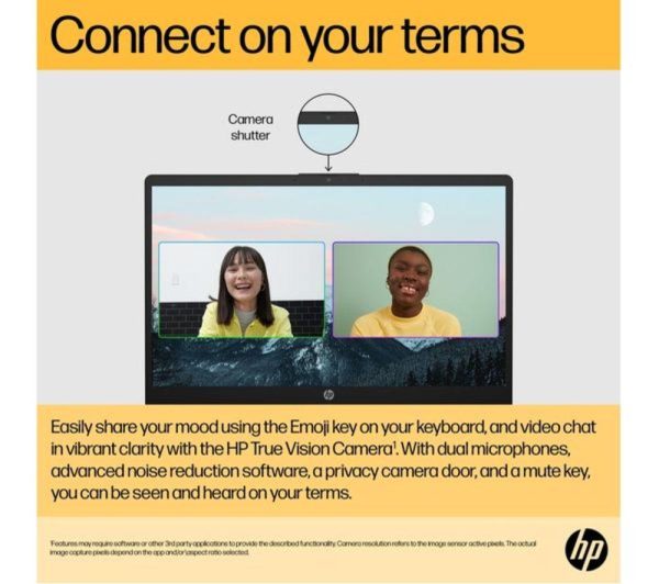 HP 15-fc0514sa 15.6" Refurbished Laptop - AMD Ryzen 5, 256 GB, Black (Very Good Condition)