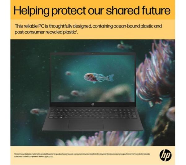 HP 15-fc0514sa 15.6" Refurbished Laptop - AMD Ryzen 5, 256 GB, Black (Very Good Condition)