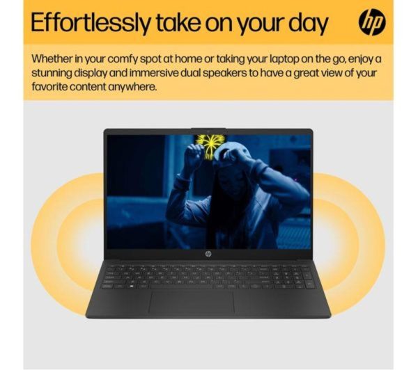 HP 15-fc0514sa 15.6" Refurbished Laptop - AMD Ryzen 5, 256 GB, Black (Very Good Condition)