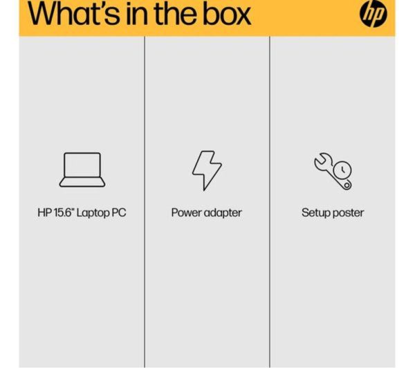 HP 15-fc0514sa 15.6" Refurbished Laptop - AMD Ryzen 5, 256 GB, Black (Very Good Condition)