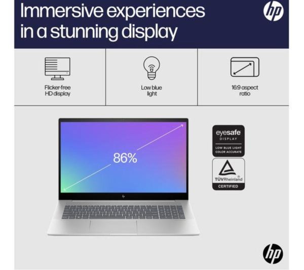 HP ENVY 17-cw0500na 17.3" Refurbished Laptop - Intel® Core i7, 512 GB SSD, Silver (Very Good Condition)