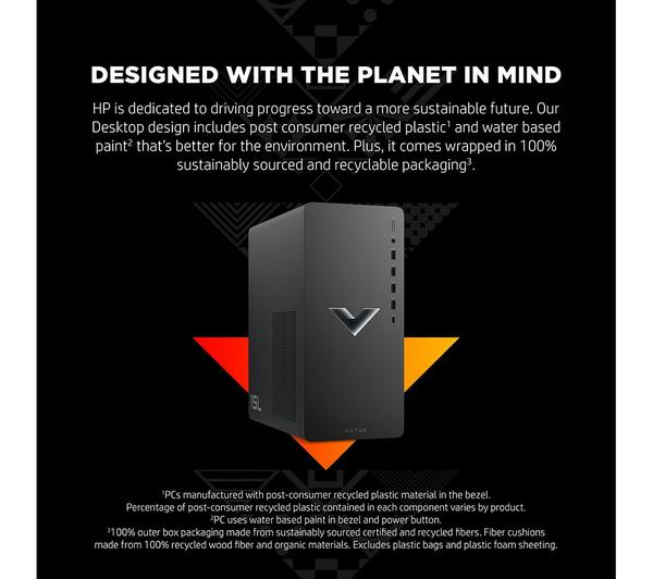 HP Victus 15L Gaming Desktop - AMD Ryzen 5, RTX 3050, 512 GB SSD