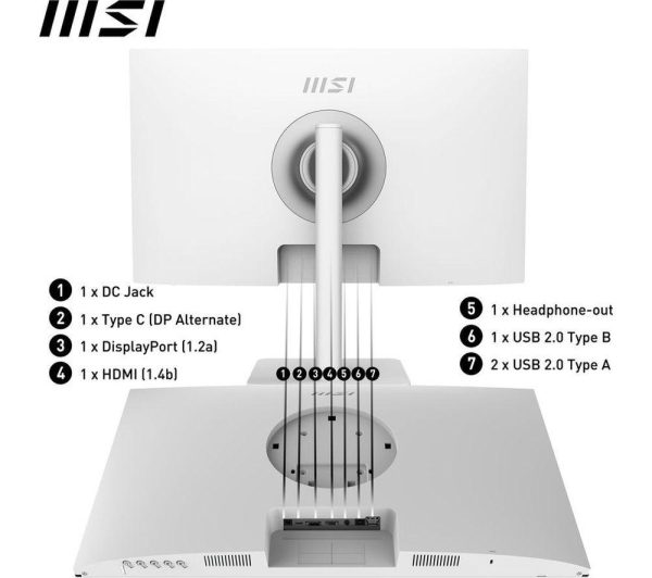 MSI Modern MD272XPW Full HD 27" IPS LCD Monitor - White