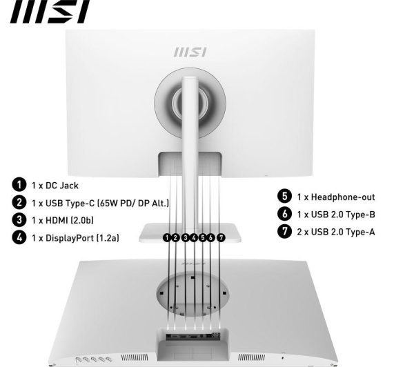 MSI Modern MD272QXPW Quad HD 27" IPS Monitor - White