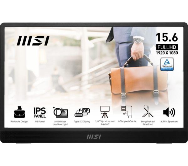 MSI PRO MP161 E2 Full HD 15.6" IPS LED Portable Monitor - Black