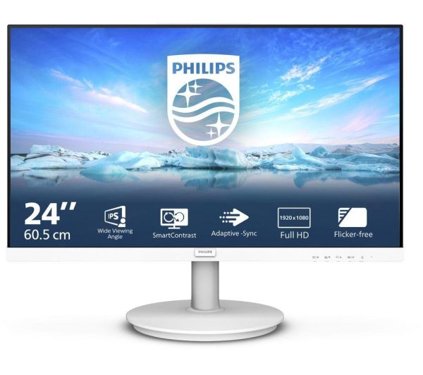 PHILIPS 241V8AW Full HD 24" LCD Monitor - White