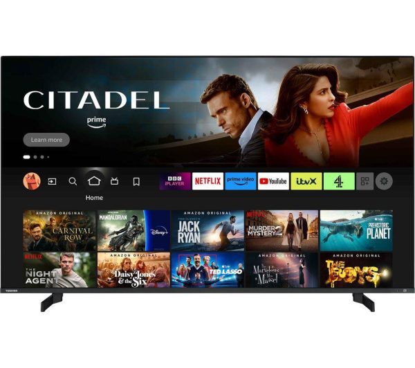 TOSHIBA Fire TV 43QF5D53DB 43" 4K Ultra HD HDR QLED TV with Alexa